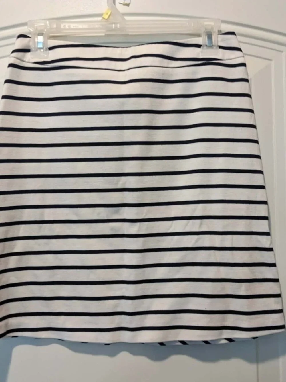 Cynthia Rowley White & Navy Striped Nautical Knit Mini Skirt size 4 Stretch